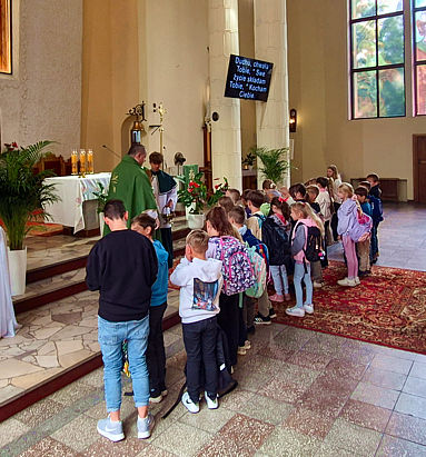 Poświęcenie przyborów szkolnych