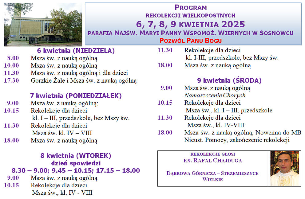 Rekolekcje Wielkopostne 2025