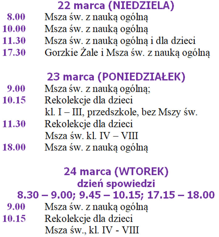 Rekolekcje wielkopostne