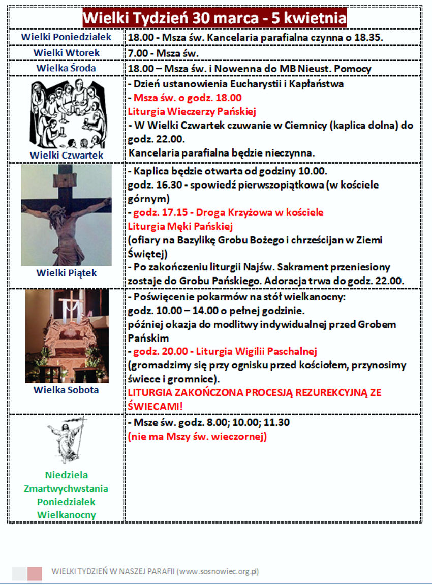 Wielki Tydzień w naszej parafii