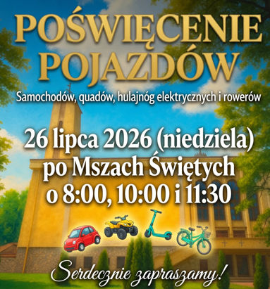 Poświęcenie pojazdów (zaproszenie)