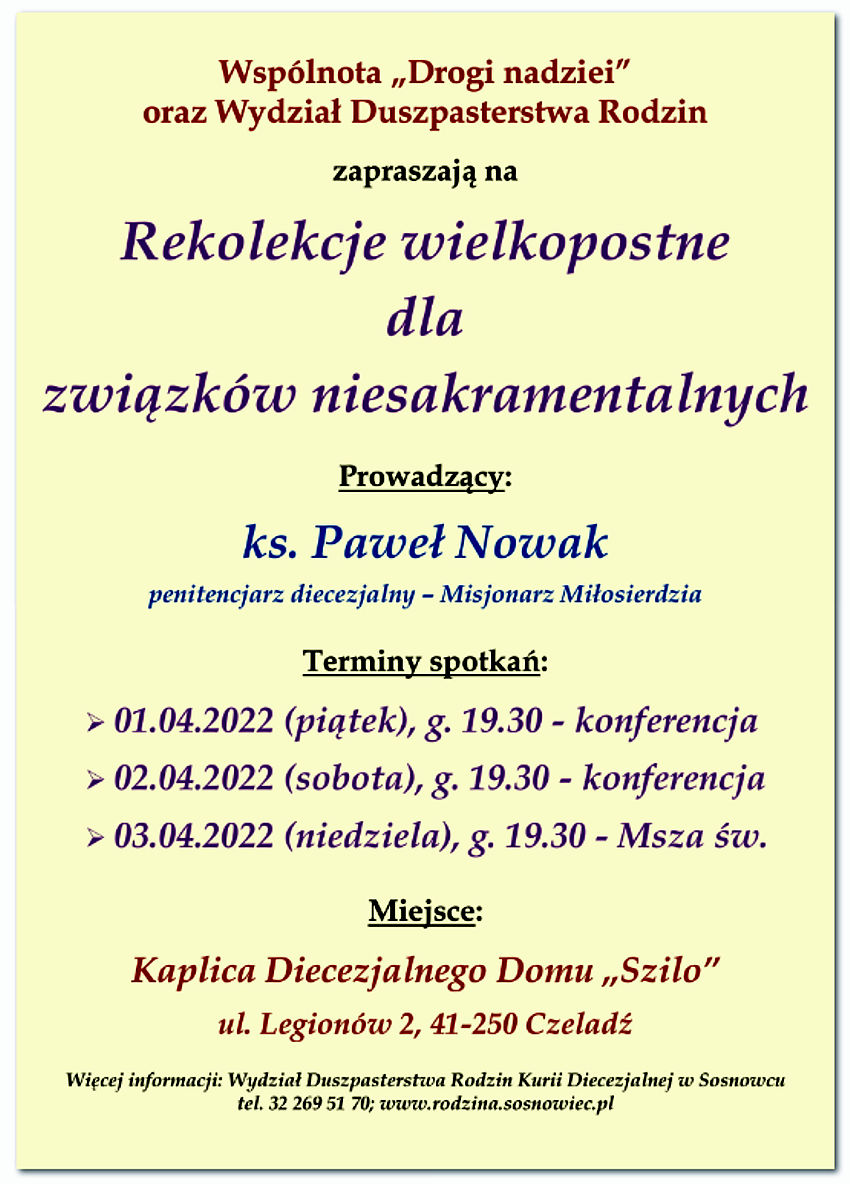 Rekolekcje dla niesakramentalnych