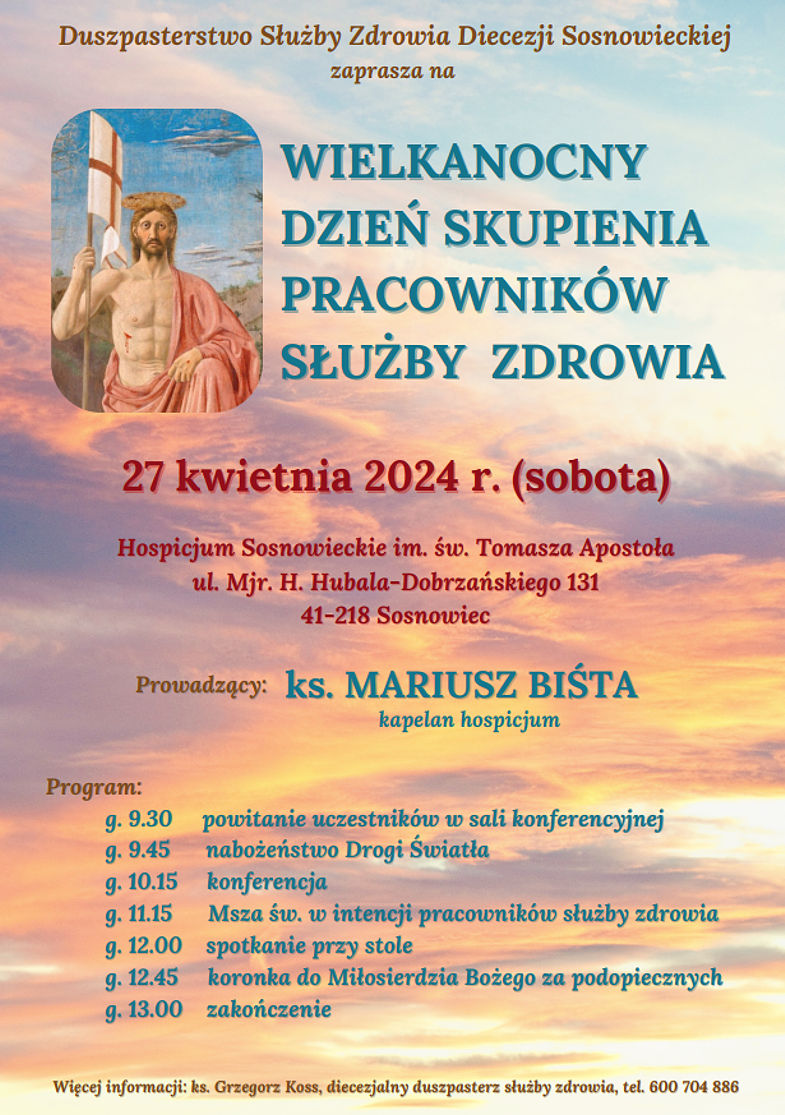 Dzień skupienia dla służby zdrowia Dzień skupienia dla służby zdrowia