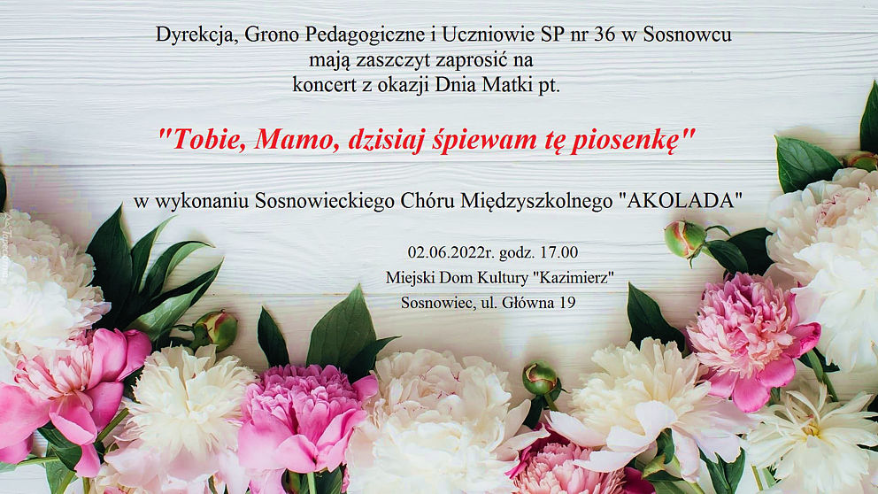 Zaproszenie na Dzień Matki
