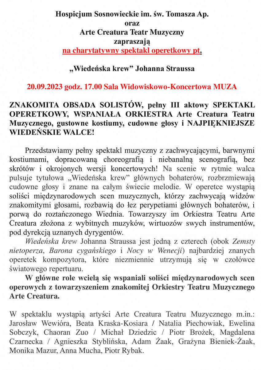 Strauss dla Hospicjum